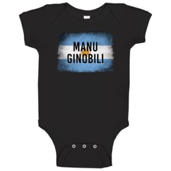 Country Flag Manu Ginobili Argentina Basketball Rio Olympics Baby One 