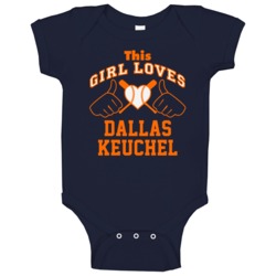 This Girl Loves Dallas Keuchel Houston Baseball Player Classic Baby On