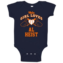 This Girl Loves Al Heist Houston Baseball Player Classic Baby One Piec