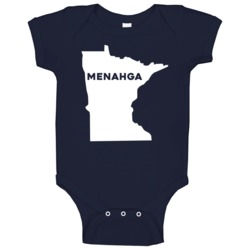 Menahga Minnesota Custom City Patriotic Usa Baby One Piece