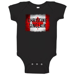 Country Flag Christine Sinclair Canada Football Olympics Baby One Piec