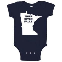 Thief River Falls Minnesota Custom City Patriotic Usa Baby One Piece