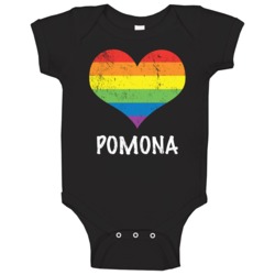 I Love Pomona Pride Heart Gay Lesbian Lgbtq Baby One Piece