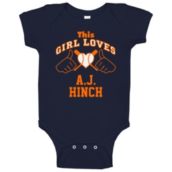 This Girl Loves Aj Hinch Detroit Baseball Player Classic Baby One Piec
