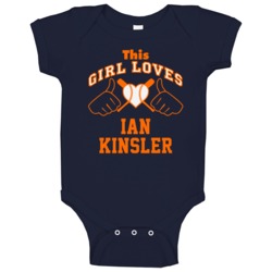 This Girl Loves Ian Kinsler Detroit Baseball Player Classic Baby One P