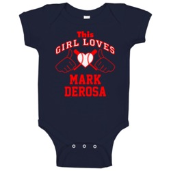 This Girl Loves Mark Derosa Cleveland Baseball Player Classic Baby One This Girl Loves Mark Derosa Cleveland Baseball Player Classic Baby One