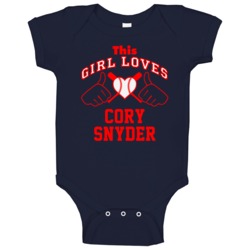 This Girl Loves Cory Snyder Cleveland Baseball Player Classic Baby One This Girl Loves Cory Snyder Cleveland Baseball Player Classic Baby One
