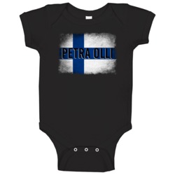 Country Flag Petra Olli Finland Wrestling Olympics Baby One Piece Country Flag Petra Olli Finland Wrestling Olympics Baby One Piece