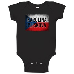 Country Flag Karolina Pliskova Czech Republic Tennis Olympics Baby One Country Flag Karolina Pliskova Czech Republic Tennis Olympics Baby One