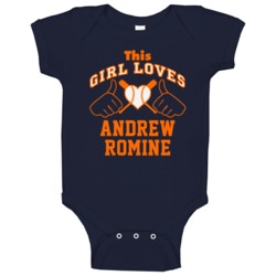 This Girl Loves Andrew Romine Detroit Baseball Player Classic Baby One This Girl Loves Andrew Romine Detroit Baseball Player Classic Baby One