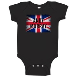 Country Flag Andy Murray Great Britain Tennis Olympics Baby One Piece Country Flag Andy Murray Great Britain Tennis Olympics Baby One Piece