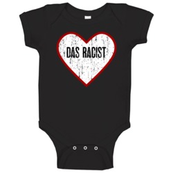 Das Racist Distressed Heart Hip Hop Baby One Piece Das Racist Distressed Heart Hip Hop Baby One Piece