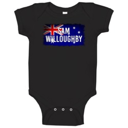 Country Flag Sam Willoughby Australia Bmx Olympics Baby One Piece Country Flag Sam Willoughby Australia Bmx Olympics Baby One Piece