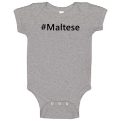 Hashtag Maltese Trending Breed Baby One Piece Hashtag Maltese Trending Breed Baby One Piece