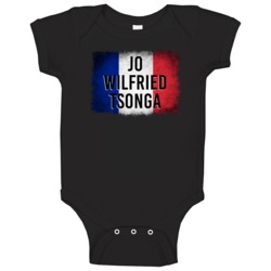 Country Flag Jo Wilfried Tsonga France Tennis Olympics Baby One Piece Country Flag Jo Wilfried Tsonga France Tennis Olympics Baby One Piece