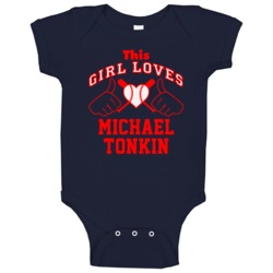 This Girl Loves Michael Tonkin Minnesota Baseball Player Classic Baby This Girl Loves Michael Tonkin Minnesota Baseball Player Classic Baby