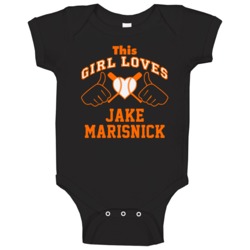 This Girl Loves Jake Marisnick Miami Baseball Player Classic Baby One This Girl Loves Jake Marisnick Miami Baseball Player Classic Baby One