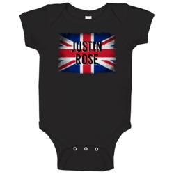 Country Flag Justin Rose Great Britain Golf Olympics Baby One Piece Country Flag Justin Rose Great Britain Golf Olympics Baby One Piece