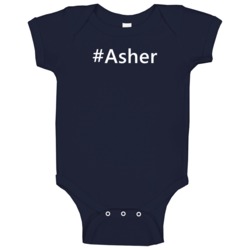 Hashtag Asher Trending First Name Baby One Piece Hashtag Asher Trending First Name Baby One Piece