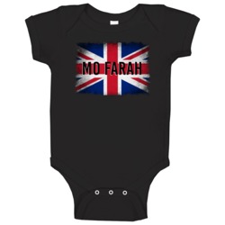 Country Flag Mo Farah Great Britain Track 10000 M Olympics Baby One Pi Country Flag Mo Farah Great Britain Track 10000 M Olympics Baby One Pi