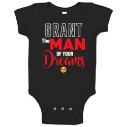 Grant The Man Of Your Dreams Funny Custom First Name Valentine's Day B Grant The Man Of Your Dreams Funny Custom First Name Valentine's Day B
