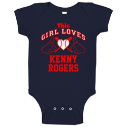 This Girl Loves Kenny Rogers Minnesota Baseball Player Classic Baby On This Girl Loves Kenny Rogers Minnesota Baseball Player Classic Baby On