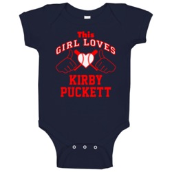 This Girl Loves Kirby Puckett Minnesota Baseball Player Classic Baby O This Girl Loves Kirby Puckett Minnesota Baseball Player Classic Baby O
