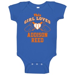 This Girl Loves Addison Reed New York Baseball Player Classic Baby One This Girl Loves Addison Reed New York Baseball Player Classic Baby One