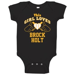 This Girl Loves Brock Holt Pittsburgh Baseball Player Classic Baby One This Girl Loves Brock Holt Pittsburgh Baseball Player Classic Baby One