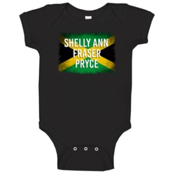 Country Flag Shelly Ann Fraser Pryce Jamaica Track 100 M Olympics Baby Country Flag Shelly Ann Fraser Pryce Jamaica Track 100 M Olympics Baby