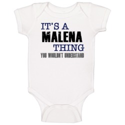 Malena Thing You Wouldn't Understand Essential Family Baby One Piece Malena Thing You Wouldn't Understand Essential Family Baby One Piece