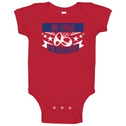 Mo Farah For President Great Britain Track 10000 M Baby One Piece Mo Farah For President Great Britain Track 10000 M Baby One Piece