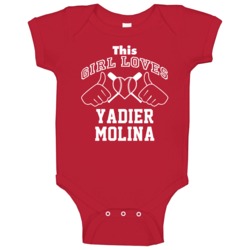 This Girl Loves Yadier Molina St Louis Baseball Player Classic Baby On This Girl Loves Yadier Molina St Louis Baseball Player Classic Baby On