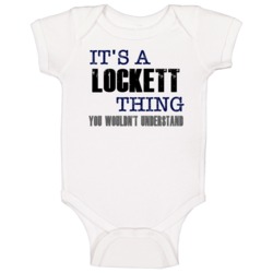 Lockett Thing You Wouldn't Understand Essential Family Baby One Piece Lockett Thing You Wouldn't Understand Essential Family Baby One Piece