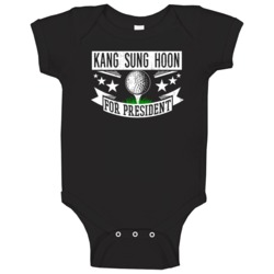 Kang Sung Hoon For President Funny Golfer Sports Golf Baby One Piece Kang Sung Hoon For President Funny Golfer Sports Golf Baby One Piece