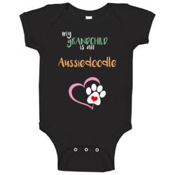 My Grandchild Is An Aussiedoodle Funny Lover Baby One Piece My Grandchild Is An Aussiedoodle Funny Lover Baby One Piece