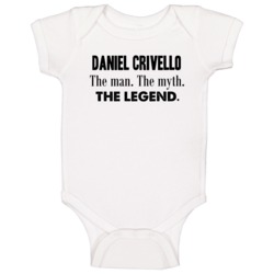 Daniel Crivello The Man Myth Legend Racer Grand Prix Baby One Piece Daniel Crivello The Man Myth Legend Racer Grand Prix Baby One Piece
