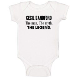 Cecil Sandford The Man Myth Legend Racer Grand Prix Baby One Piece Cecil Sandford The Man Myth Legend Racer Grand Prix Baby One Piece
