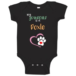 My Grandchild Is A Doxle Funny Lover Baby One Piece My Grandchild Is A Doxle Funny Lover Baby One Piece