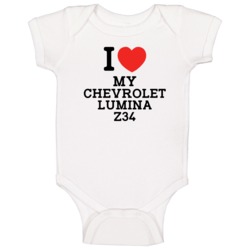 I Love My Chevrolet Lumina Z34 Car Enthusiast Baby One Piece I Love My Chevrolet Lumina Z34 Car Enthusiast Baby One Piece