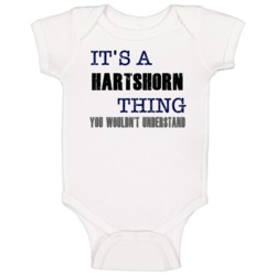 Hartshorn Thing You Wouldn't Understand Essential Family Baby One Piec Hartshorn Thing You Wouldn't Understand Essential Family Baby One Piec