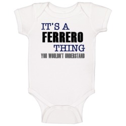 Ferrero Thing You Wouldn't Understand Essential Family Baby One Piece Ferrero Thing You Wouldn't Understand Essential Family Baby One Piece