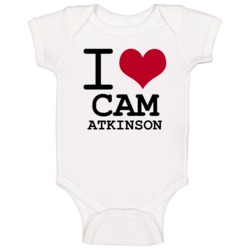 Cam Atkinson Sports I Love Baby One Piece Cam Atkinson Sports I Love Baby One Piece