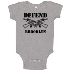 Brooklyn Michigan Defend 2nd Amendment Baby One Piece Brooklyn Michigan Defend 2nd Amendment Baby One Piece