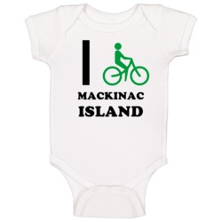 Mackinac Island Michigan I Bike Bicycle Baby One Piece Mackinac Island Michigan I Bike Bicycle Baby One Piece