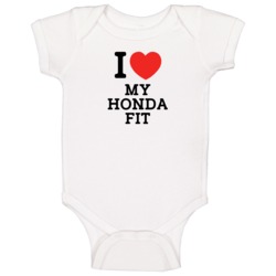 I Love My Honda Fit Car Enthusiast Baby One Piece I Love My Honda Fit Car Enthusiast Baby One Piece