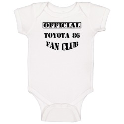 Official Toyota 86 Fan Club Cool Car Enthusiast Baby One Piece Official Toyota 86 Fan Club Cool Car Enthusiast Baby One Piece