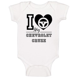 I Love My Chevrolet Cruze Car Enthusiast Baby One Piece I Love My Chevrolet Cruze Car Enthusiast Baby One Piece