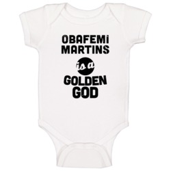 Obafemi Martins Is A Golden God Newcastle Player Baby One Piece Obafemi Martins Is A Golden God Newcastle Player Baby One Piece