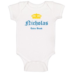 Nicholas Corona Extra Drunk Funny Custom Name Drinking Party Baby One Nicholas Corona Extra Drunk Funny Custom Name Drinking Party Baby One